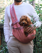 Bob & Scottie luxe hondendraagtas roze voor kleine honden en puppy's 